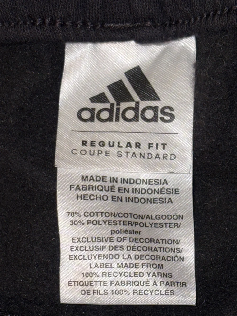 adidas Black Joggers with White Side Stripes - Kids